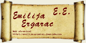 Emilija Ergarac vizit kartica